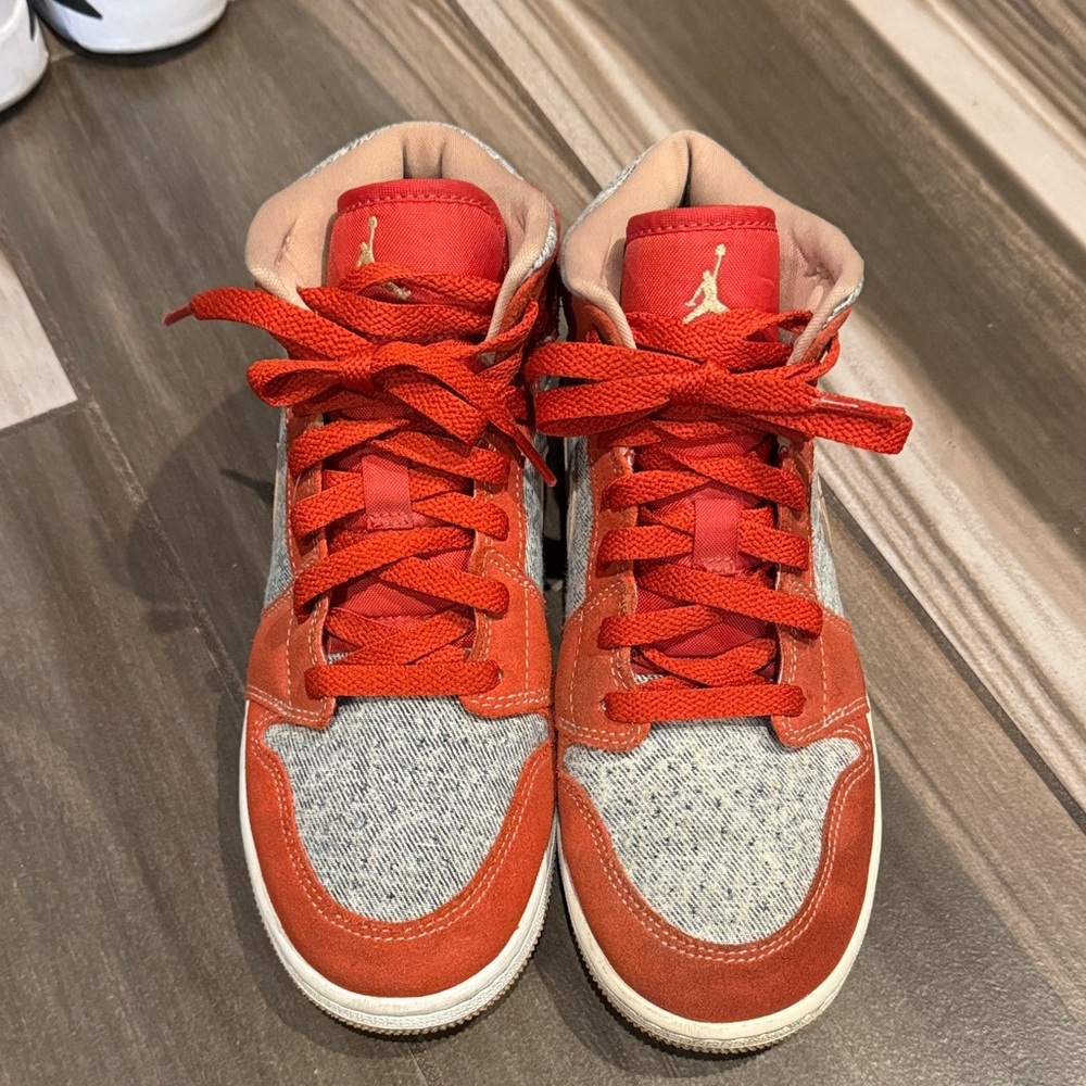 Nike Kids Red and Gray Sneakers